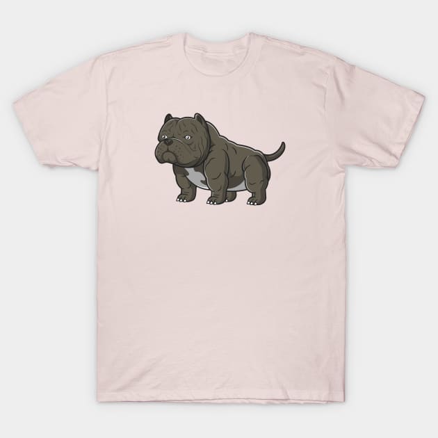 Cute Bulldog Muscular Cartoon T-Shirt by Catalyst Labs